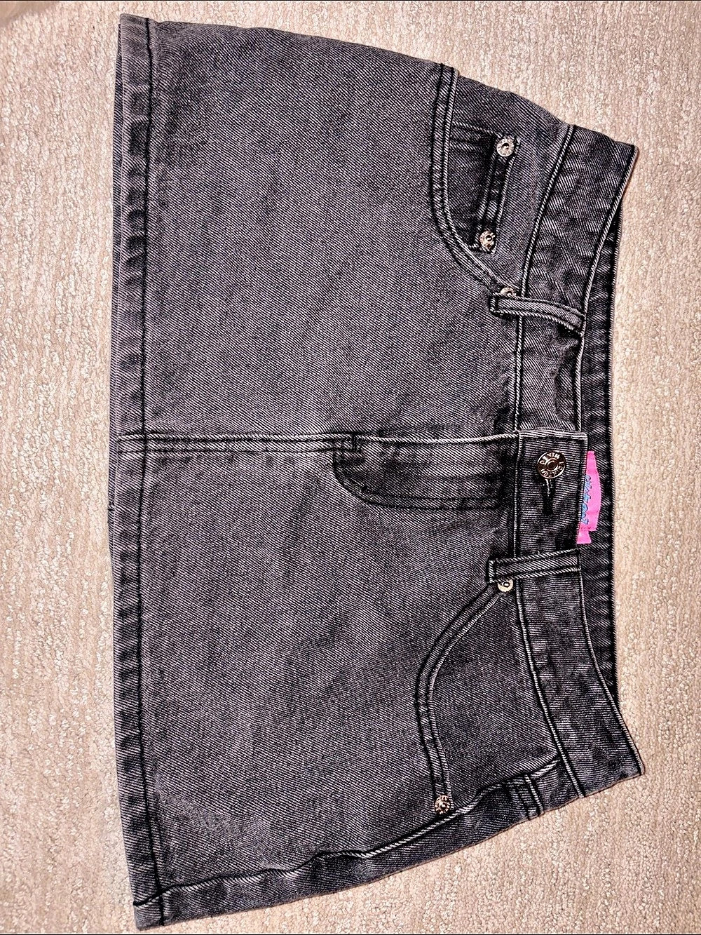 Edikted Women's Black Denim Jean Shorts